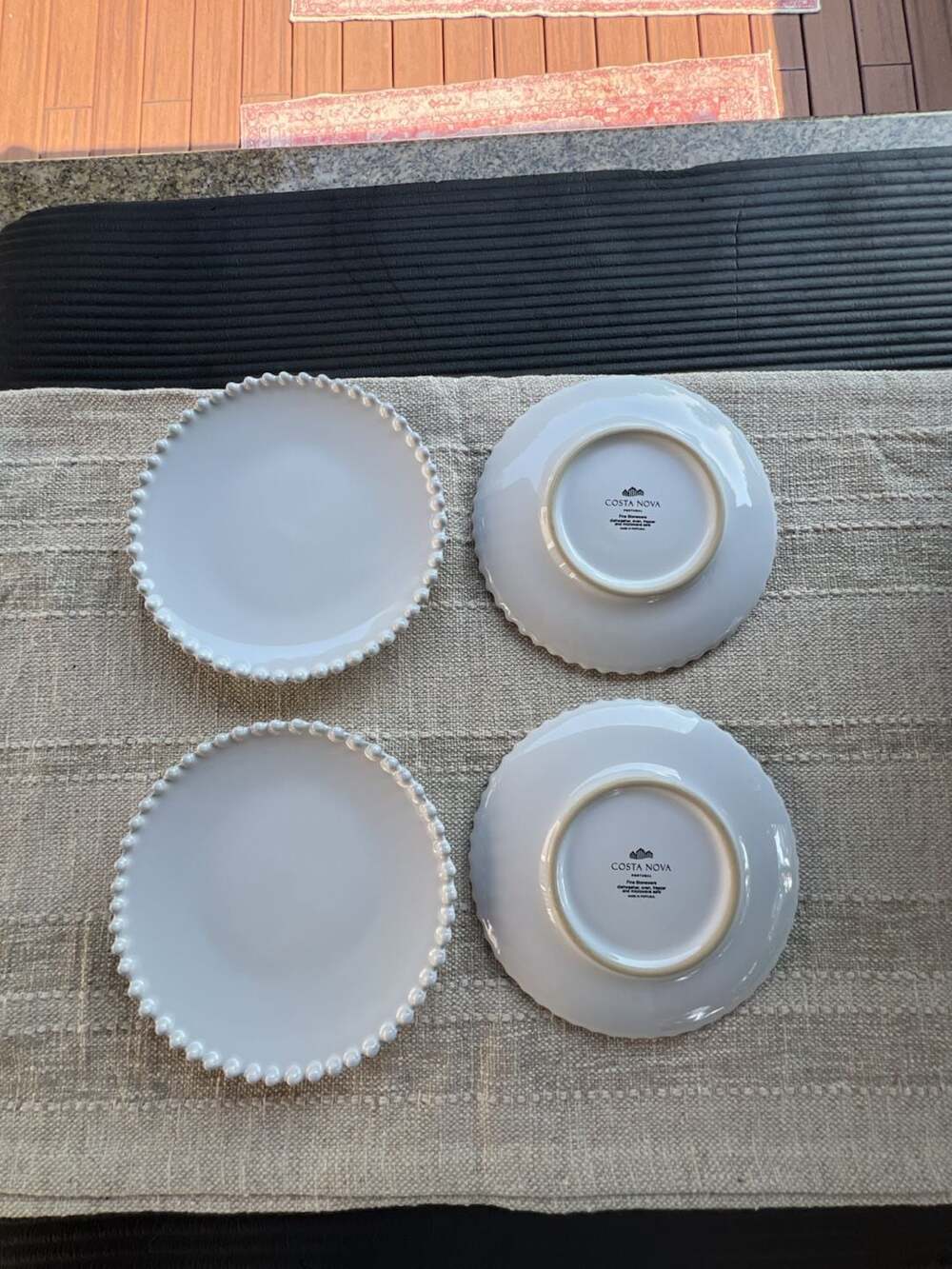 Set of 4 Appetizer Plate Pearl,